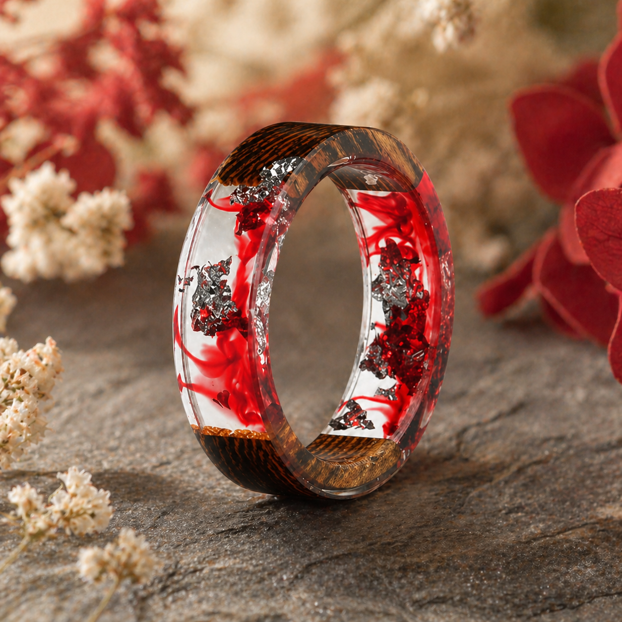 Flora Ring - Red Rose