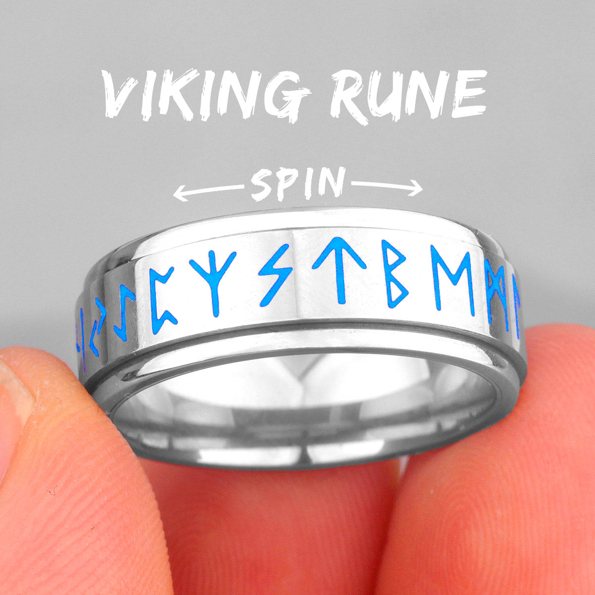 Luminous Rune Spinner Rings