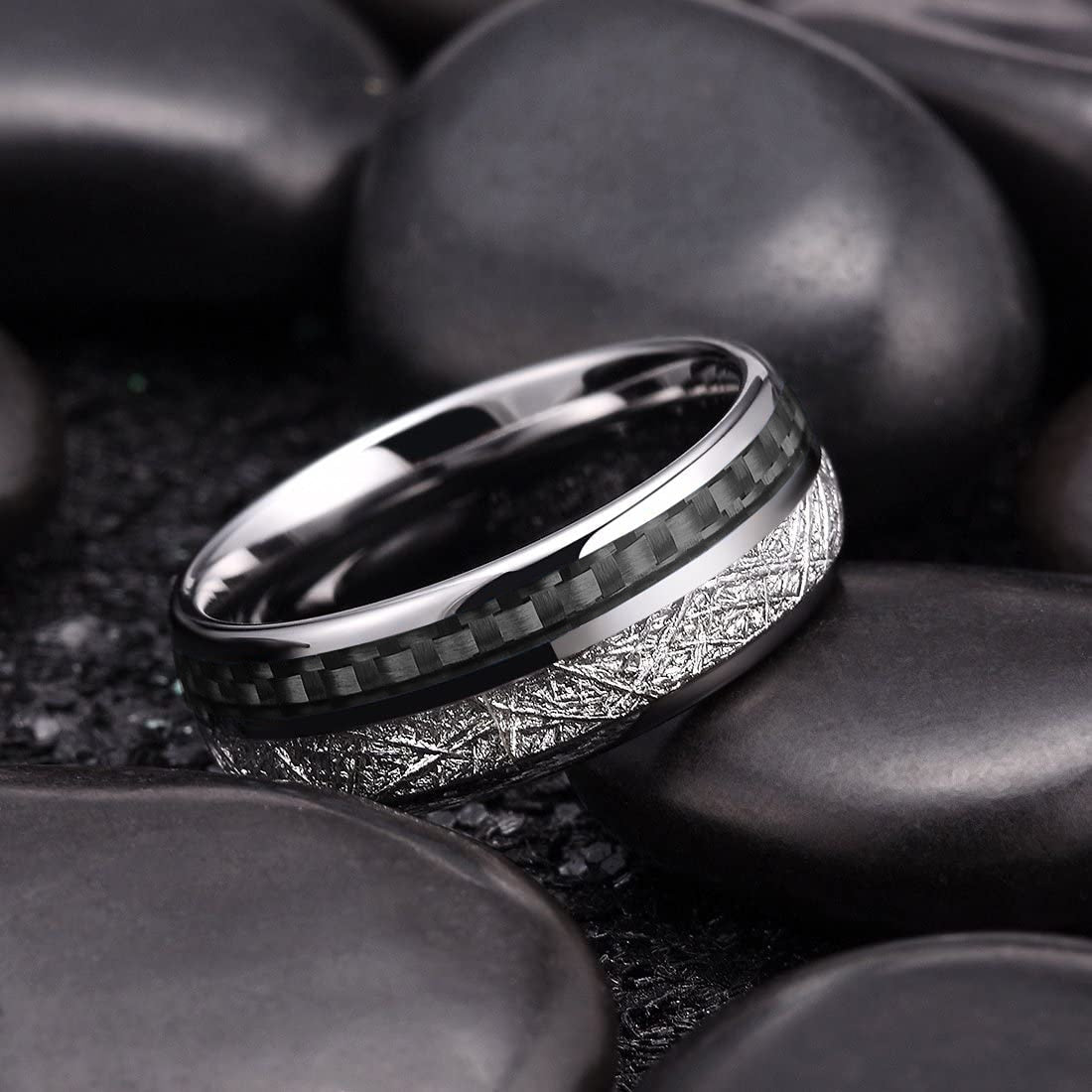 Meteorite Ring - Carbon Fiber