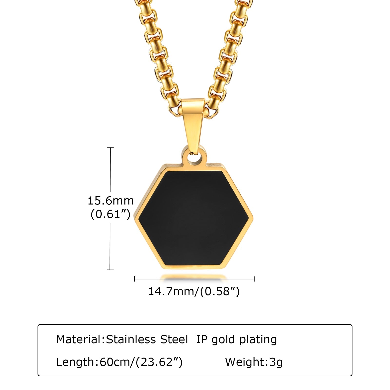 Simplistic Necklace: Hexagon