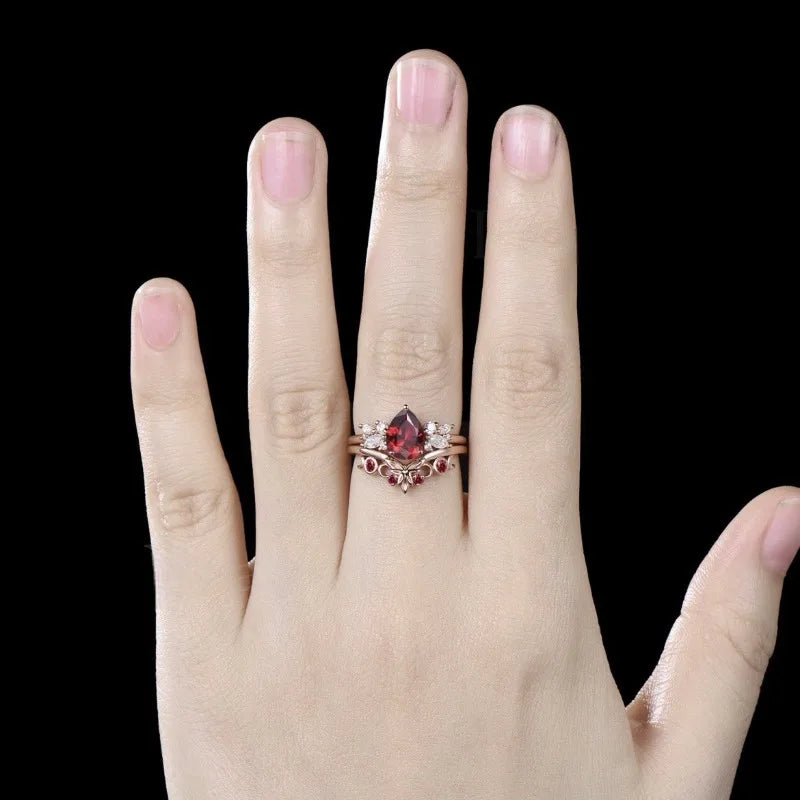 Moonveil Ring - Bloodstone