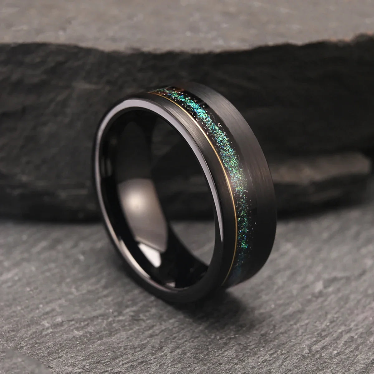 Black Tungsten Starfall Ring