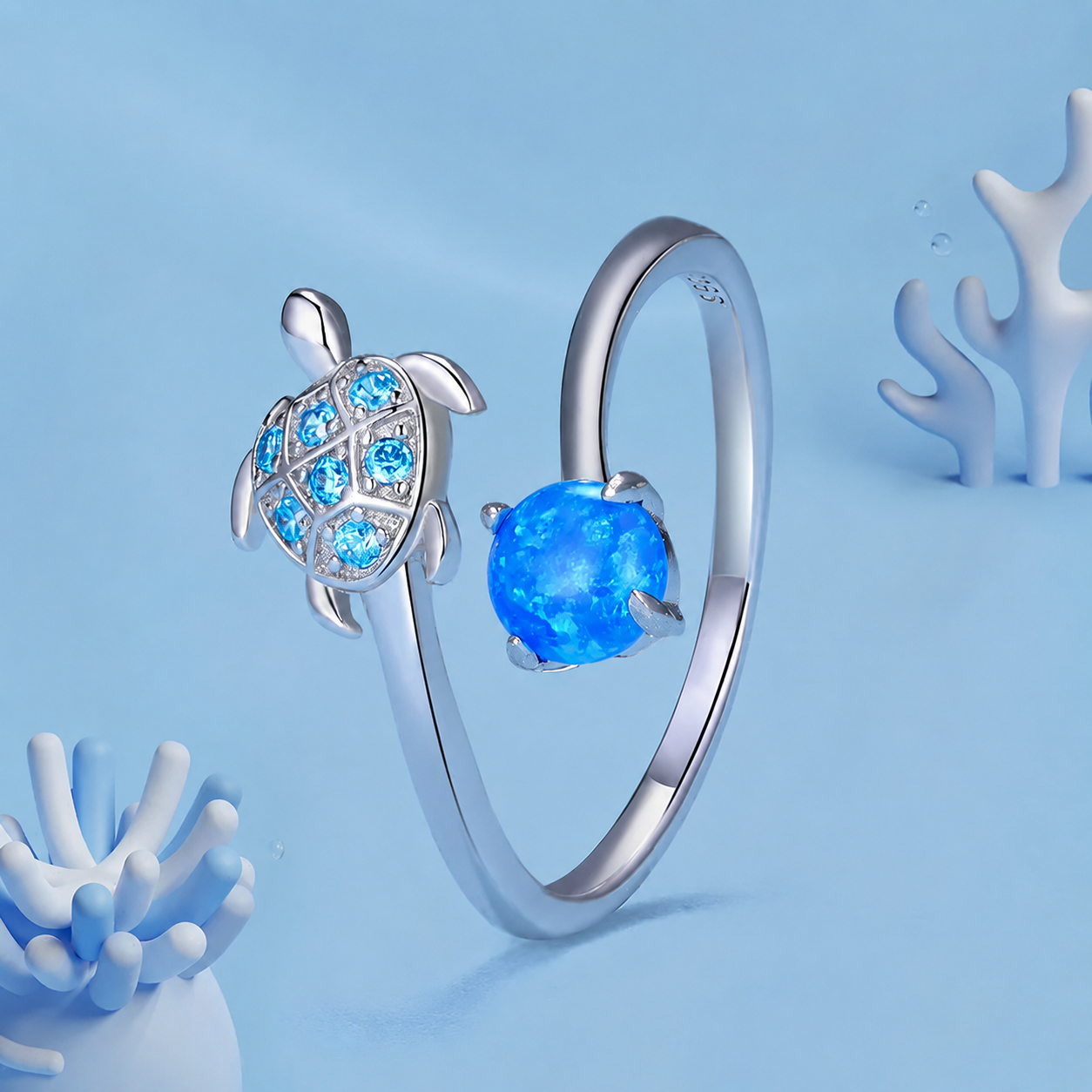 Sterling Silver Turtle Ring