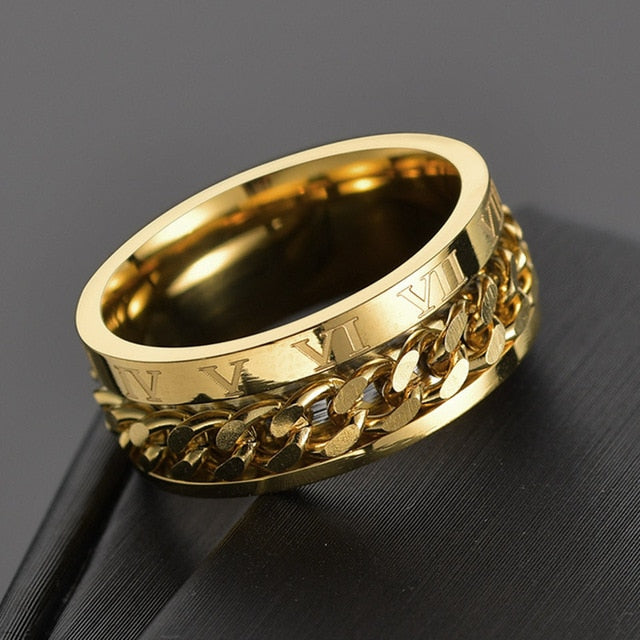 Chain Ring - Roman Gold
