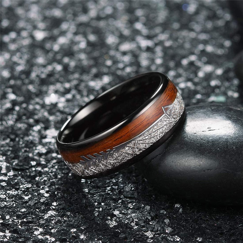 Meteorite Ring - Brown & Black