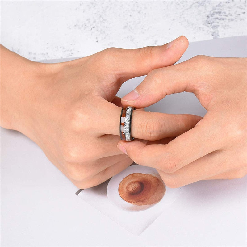 Meteorite Ring - Brown & Black