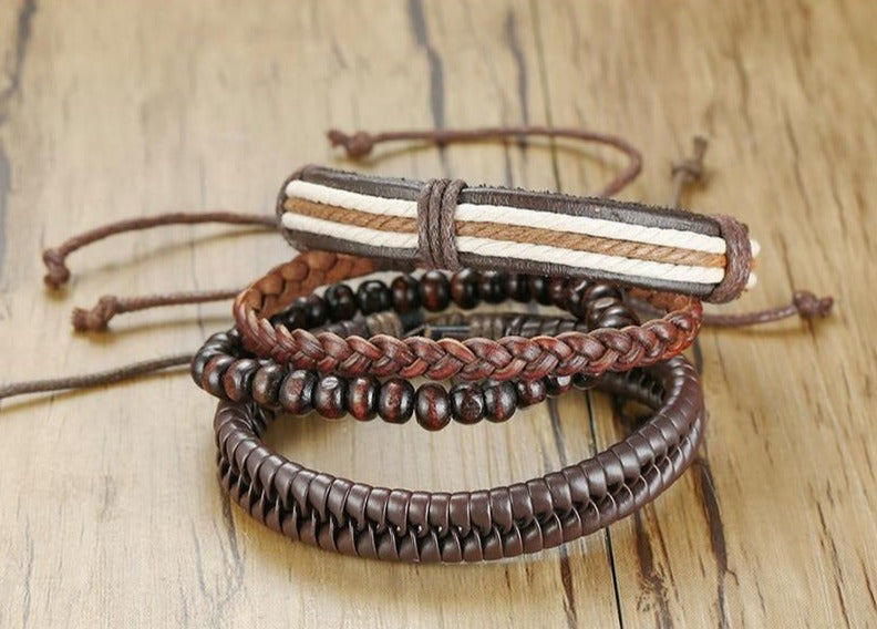 Vintage Bracelet - Brown & White