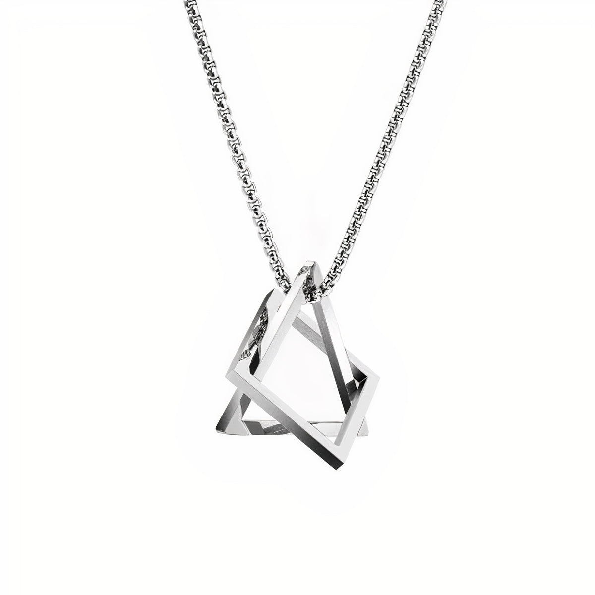 Geometric Necklace - Silver