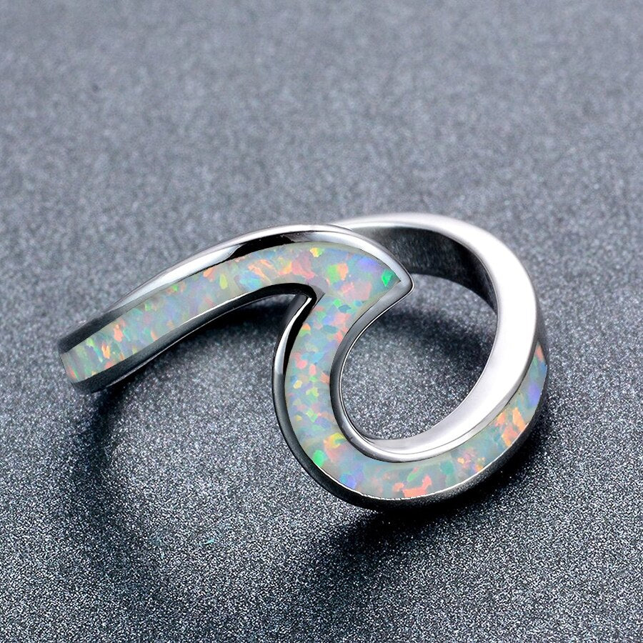 Sterling Silver Wave Ring