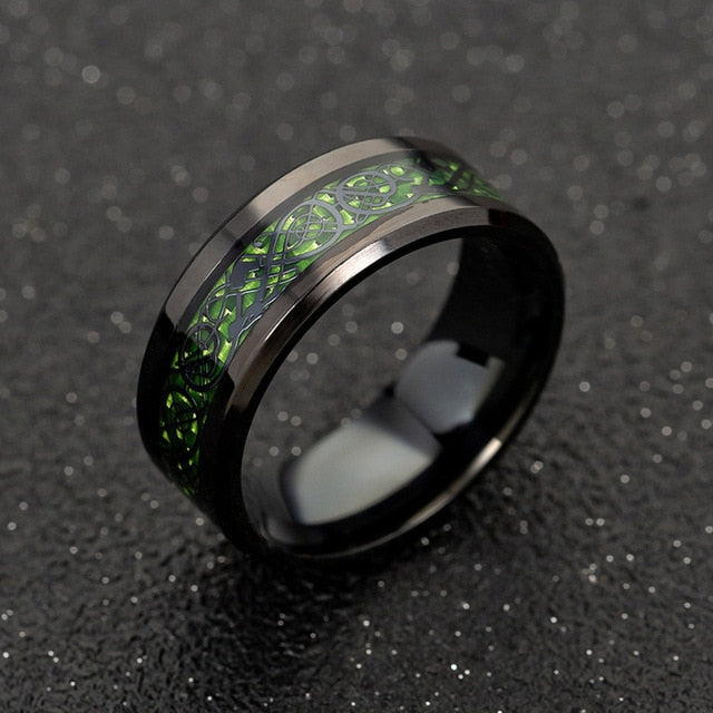 Dragon Ring - Green & Black