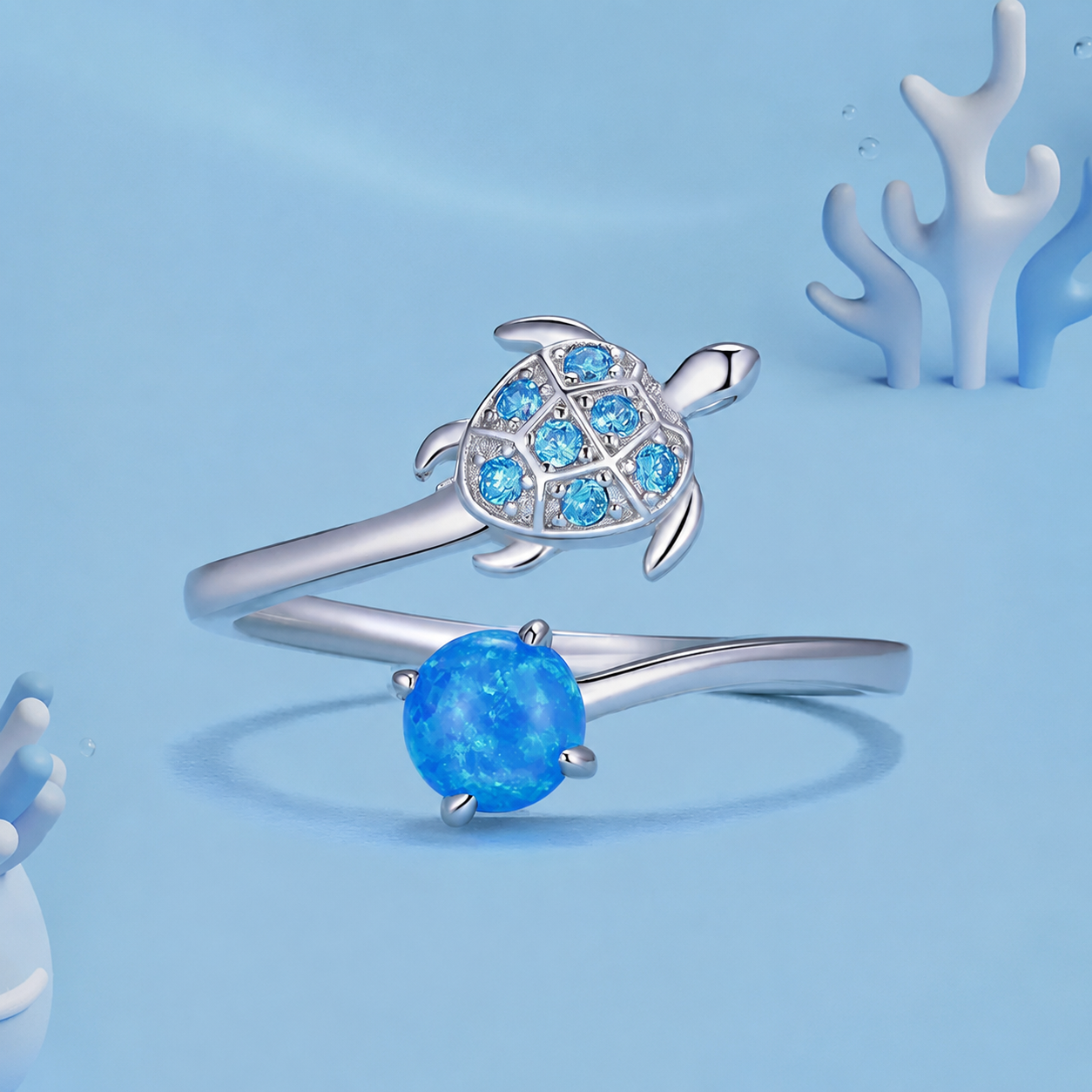 Sterling Silver Turtle Ring
