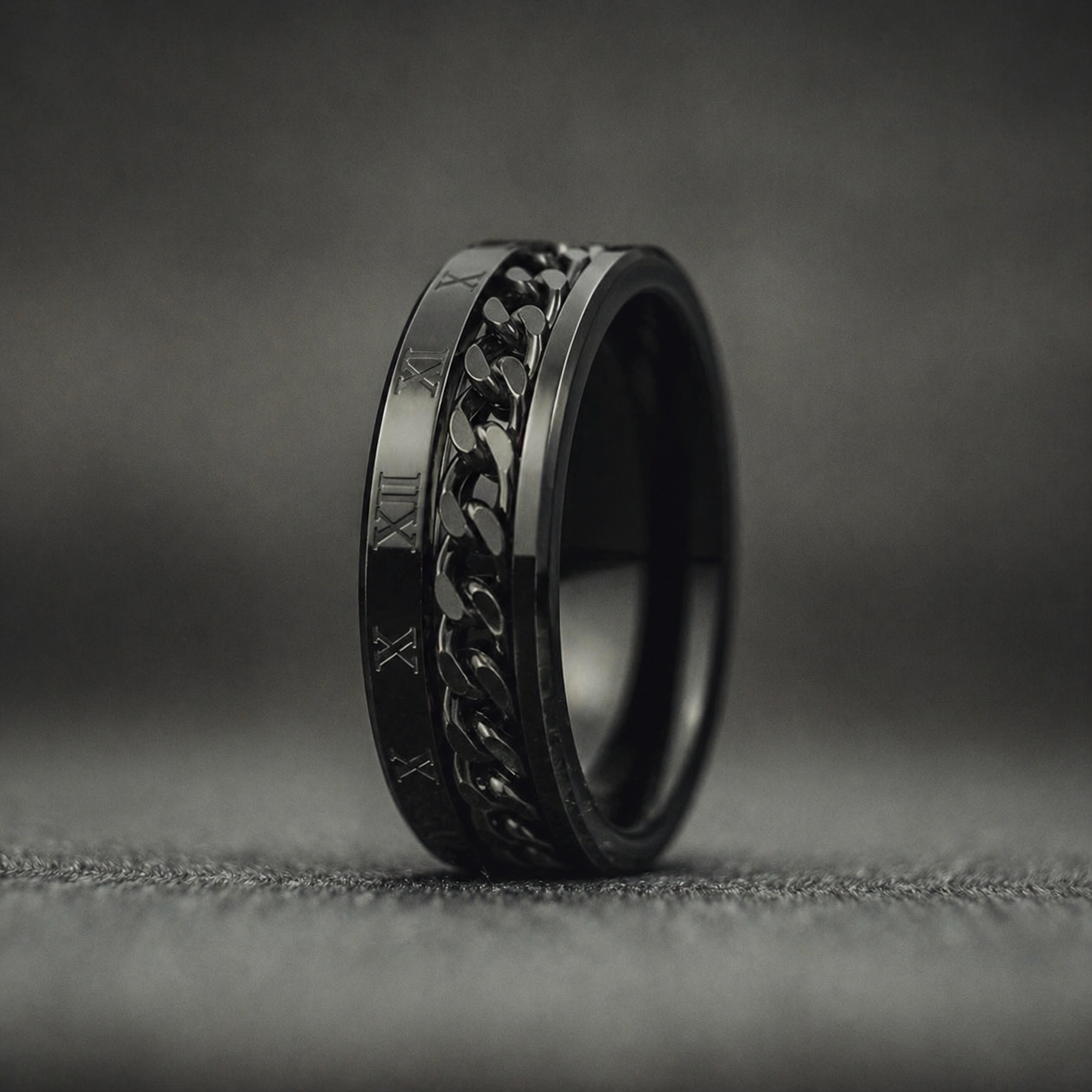 Chain Ring - Roman Black