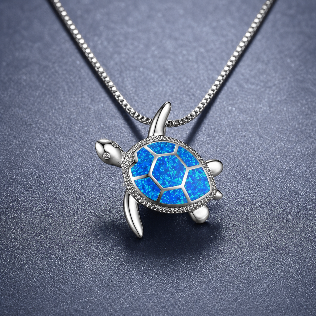 Ocean Opal Necklace - Turtle