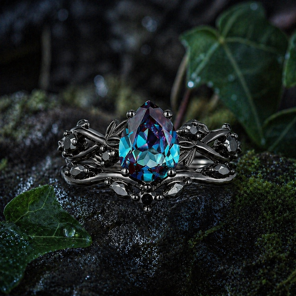 Twilight Ivy Ring - Blue Moon