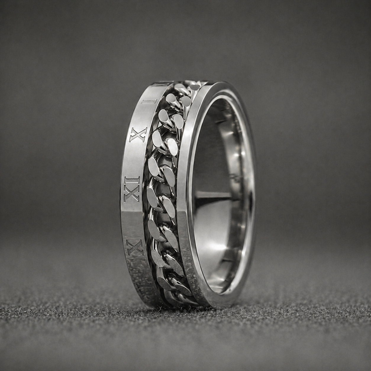 Chain Ring - Roman Silver