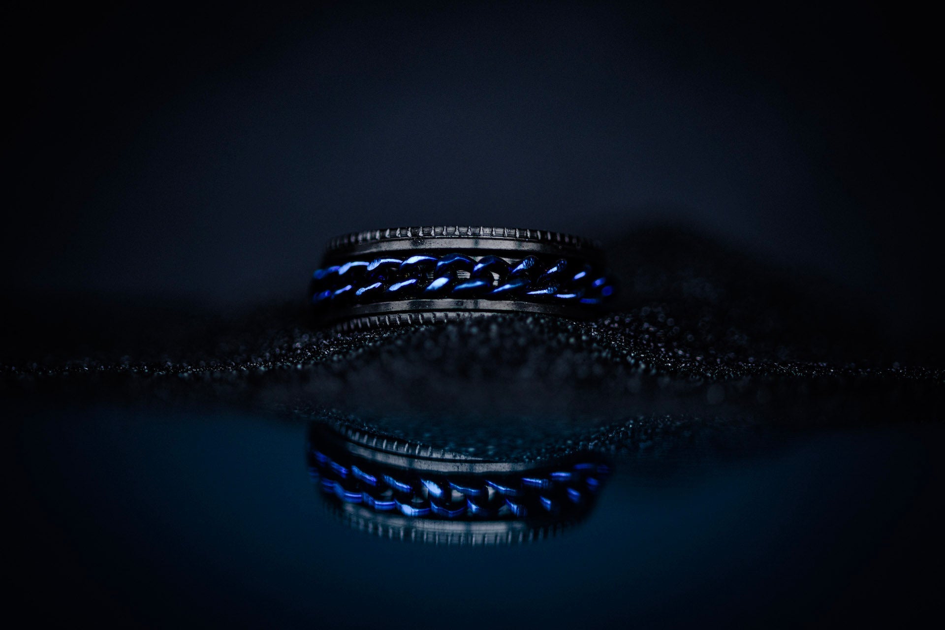Chain Ring - Black & Blue