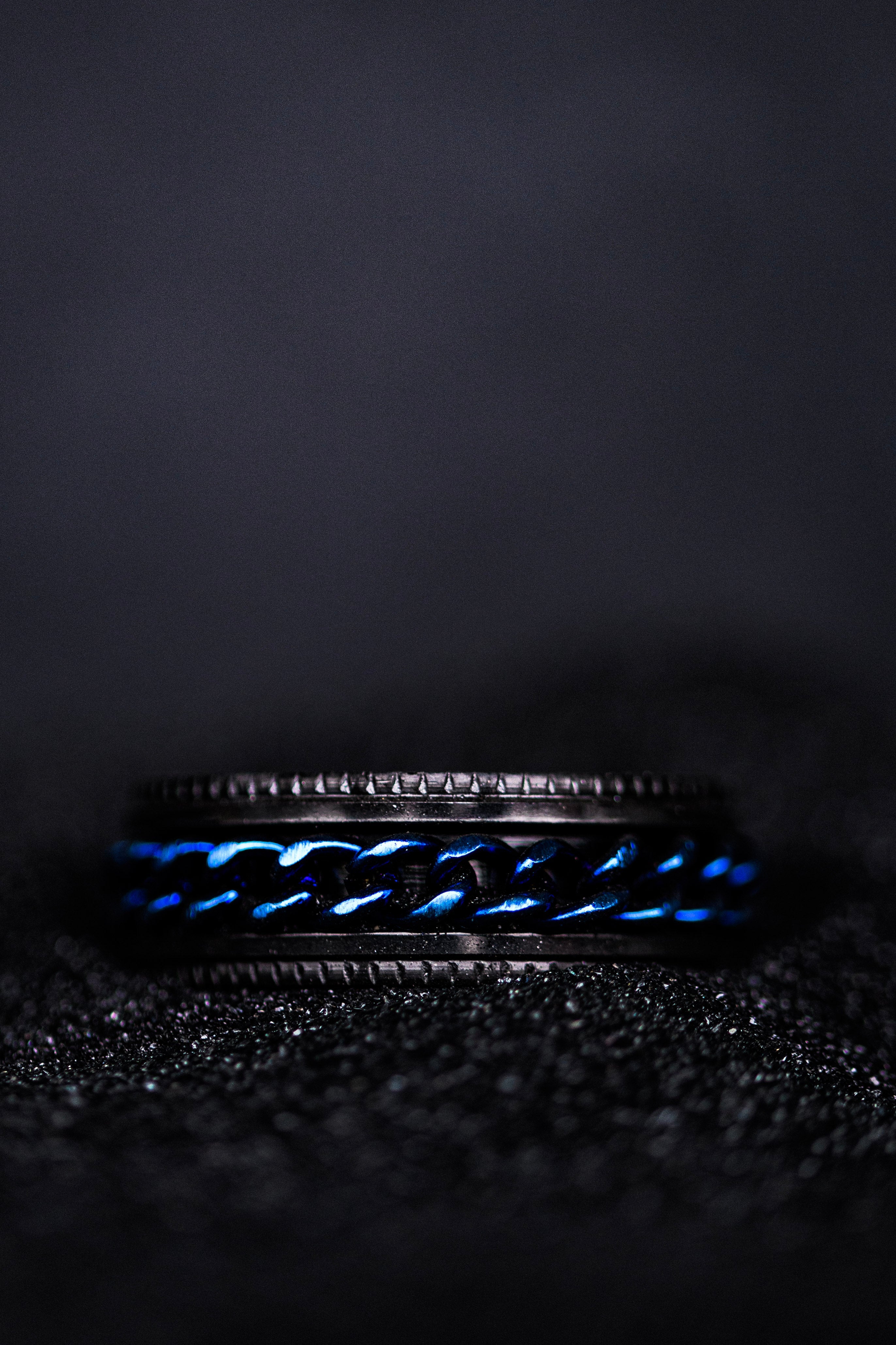 Chain Ring - Black & Blue