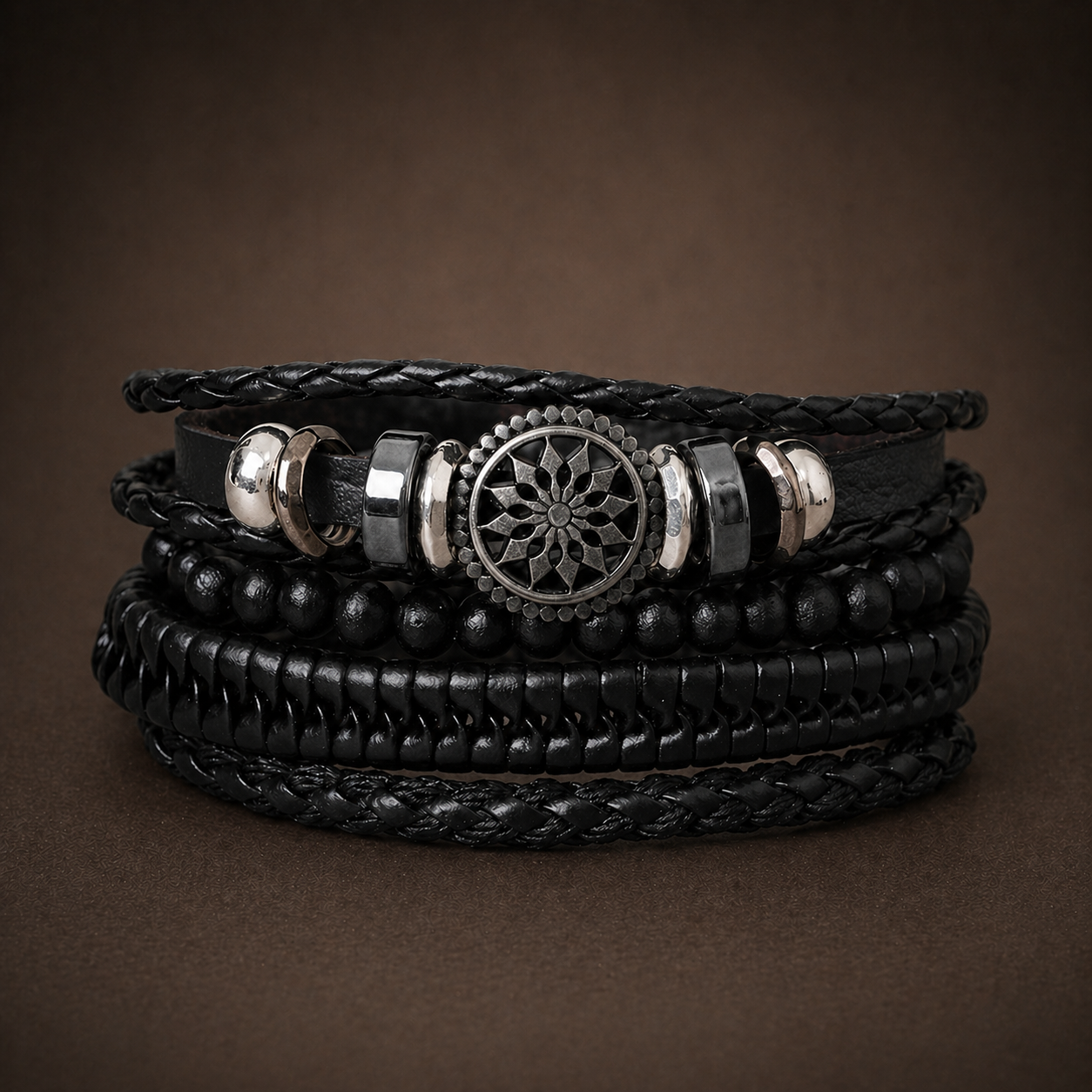Vintage Bracelet - Sun (Black)