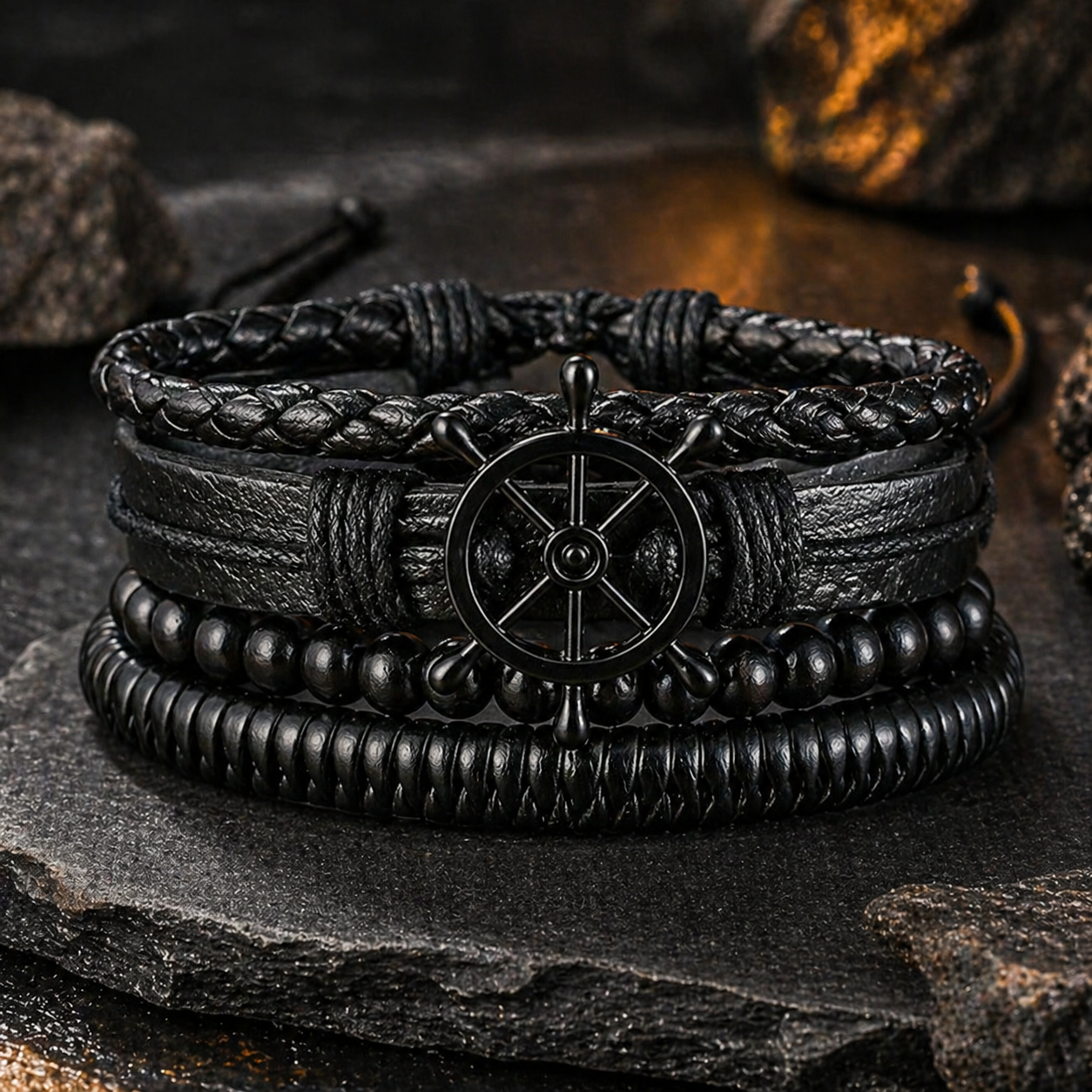 Vintage Bracelet - Captain (Black)