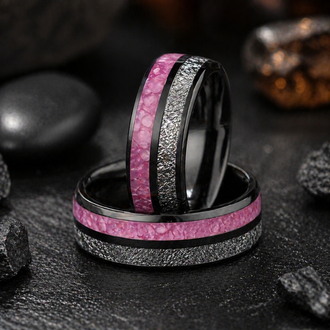 Meteorite Ring - Pink