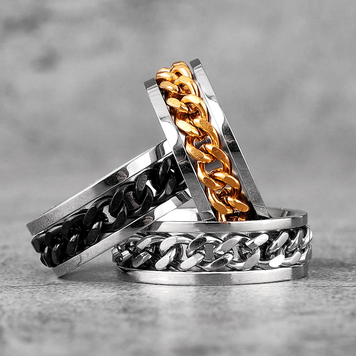 Chain Ring - Silver & Gold
