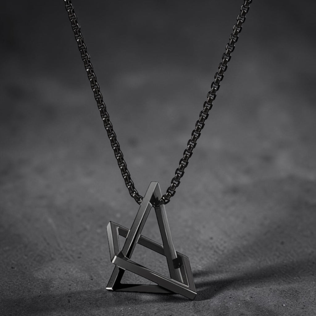 Geometric Necklace - Black