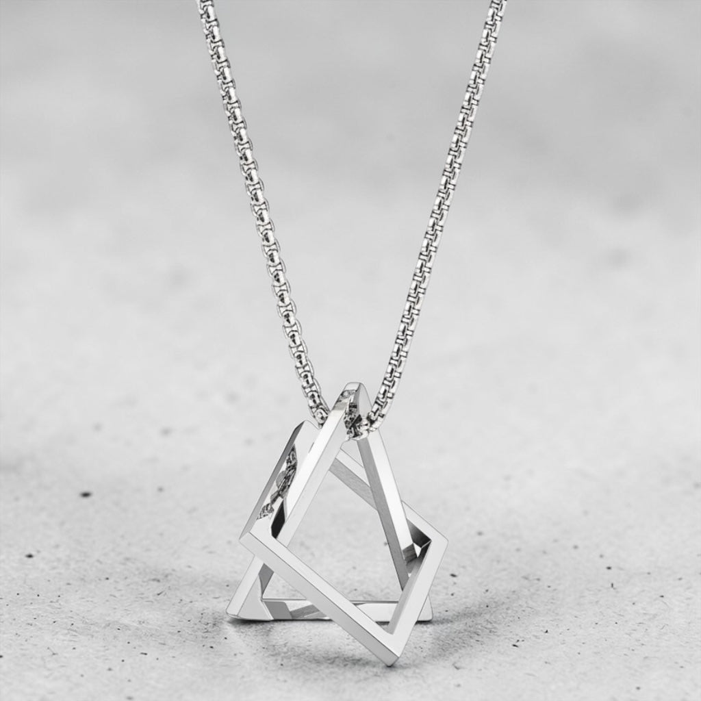 Geometric Necklace - Silver