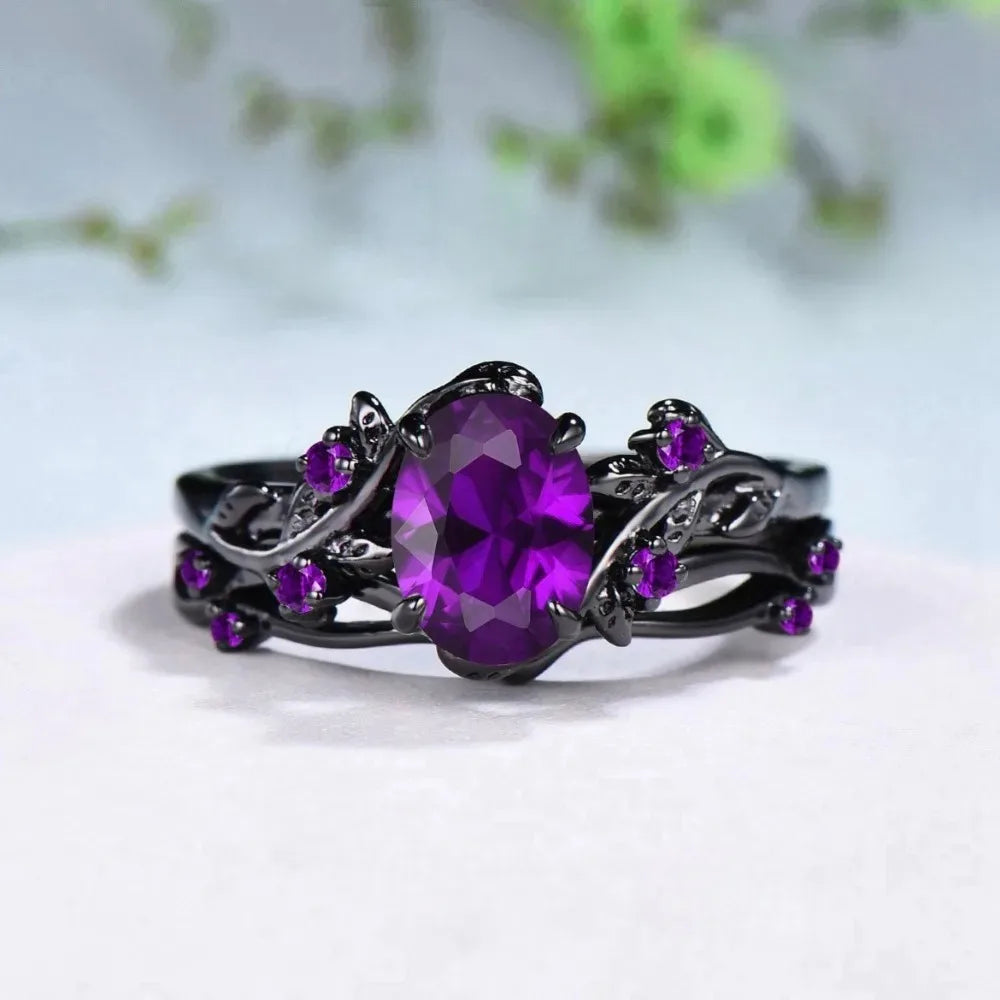 Twilight Ivy Ring - Purple