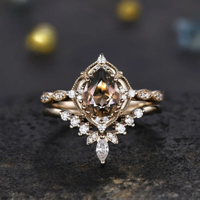 Twilight Ivy Ring - Gold Moon