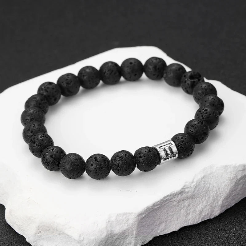 Volcanic Stone Zodiac Bracelet