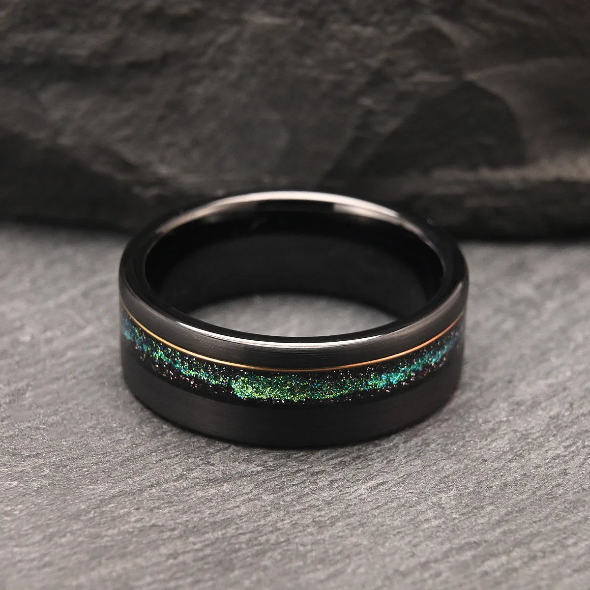 Black Tungsten Starfall Ring