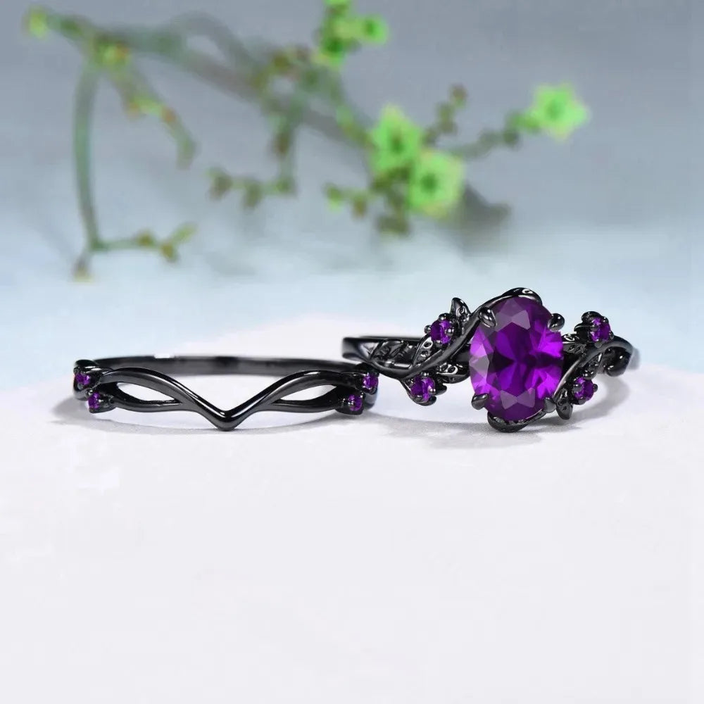 Twilight Ivy Ring - Purple