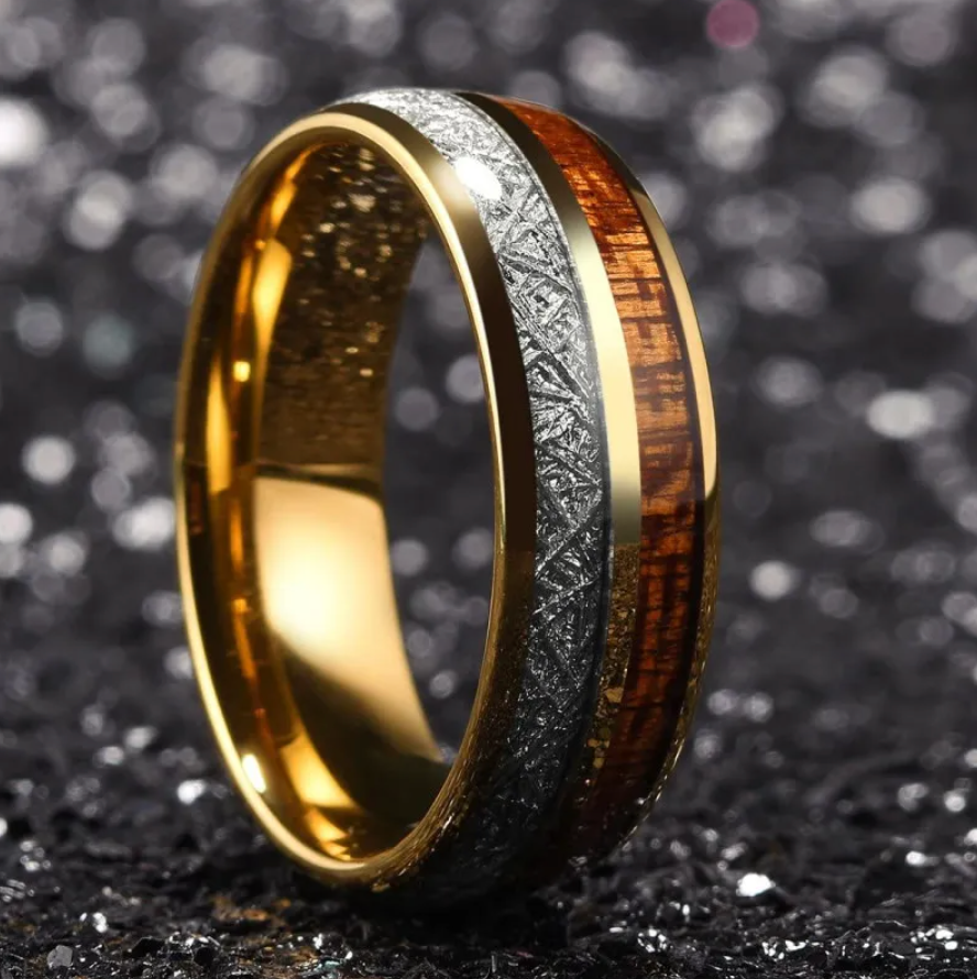 Abalone & Meteorite Ring