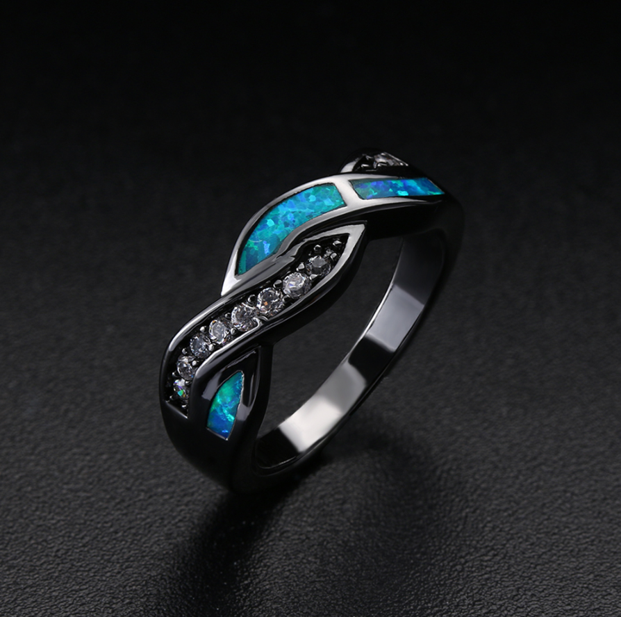 Ocean Fire Opal Ring