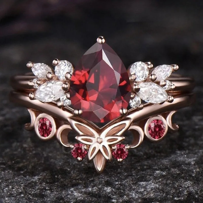 Moonveil Ring - Bloodstone