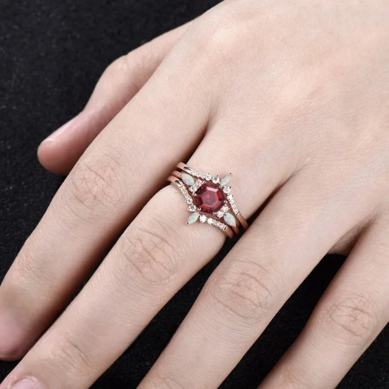 Moonveil Ring - Ruby Eclipse