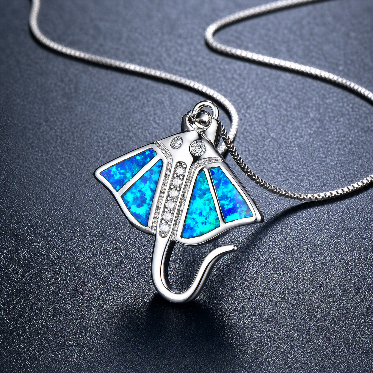 Ocean Opal Necklace - Manta Ray