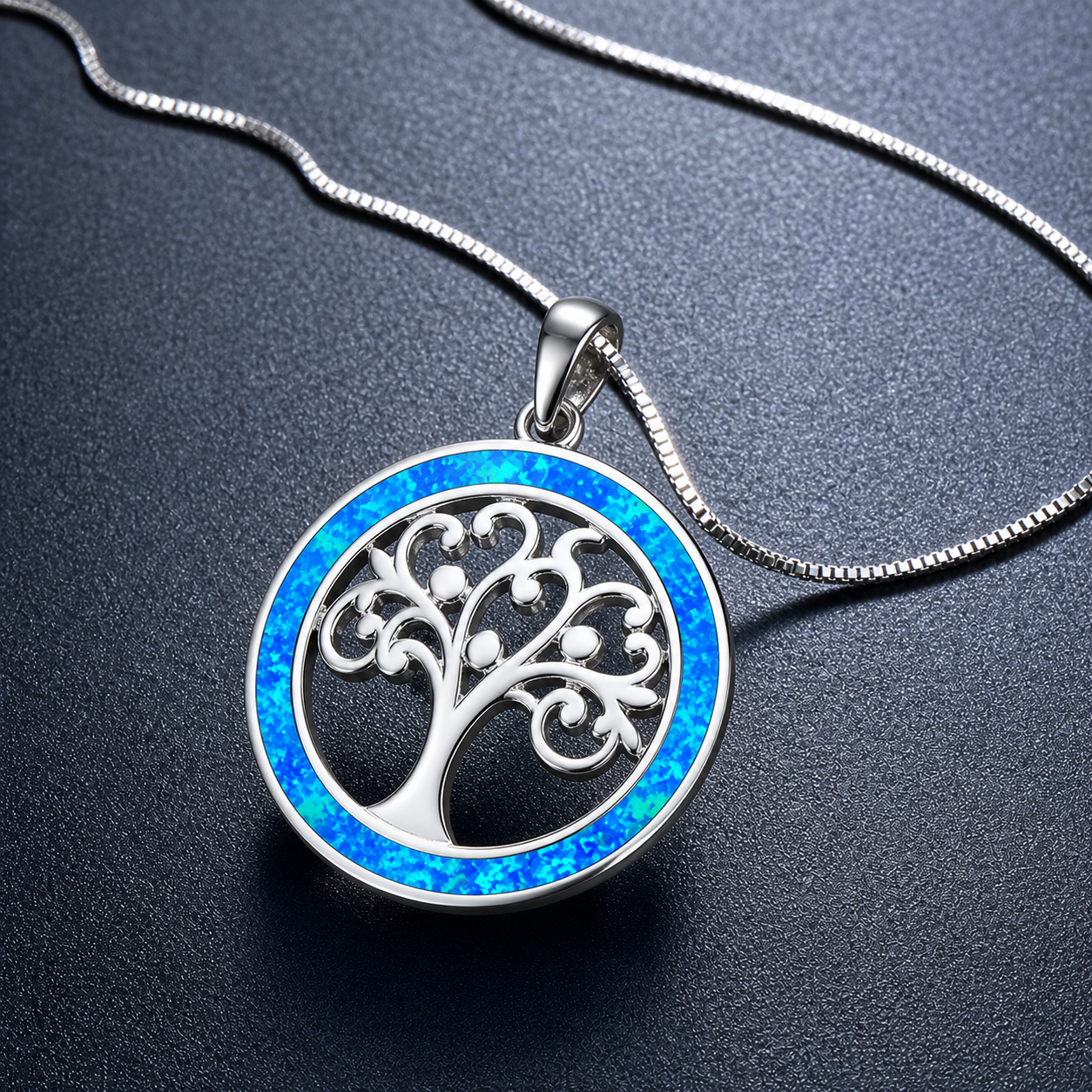 Ocean Opal Necklace - Tree of Life