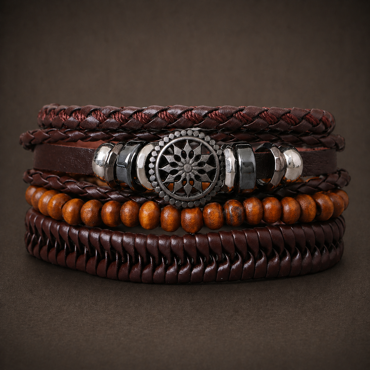 Vintage Bracelet - Sun (Brown)