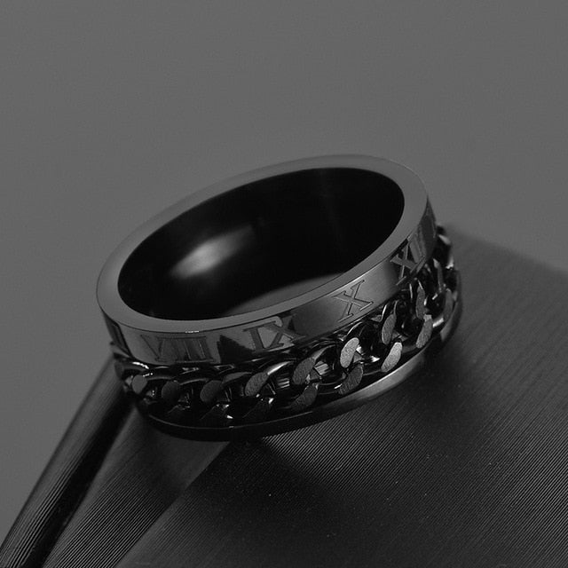Chain Ring - Roman Black