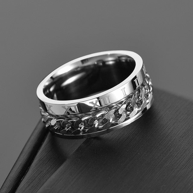 Chain Ring - Roman Silver