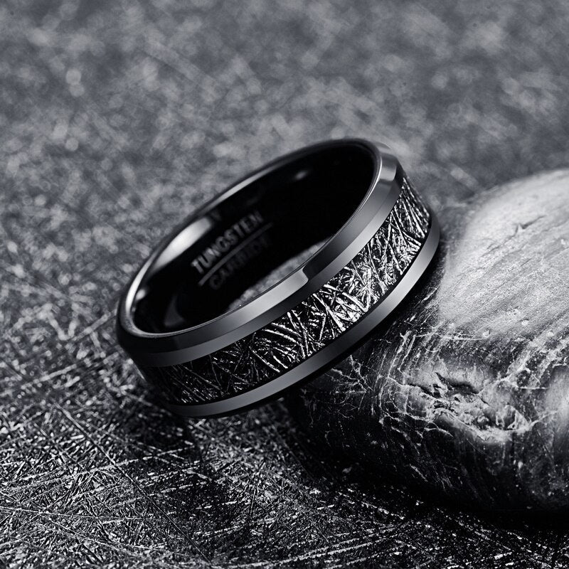 Black Meteorite Ring