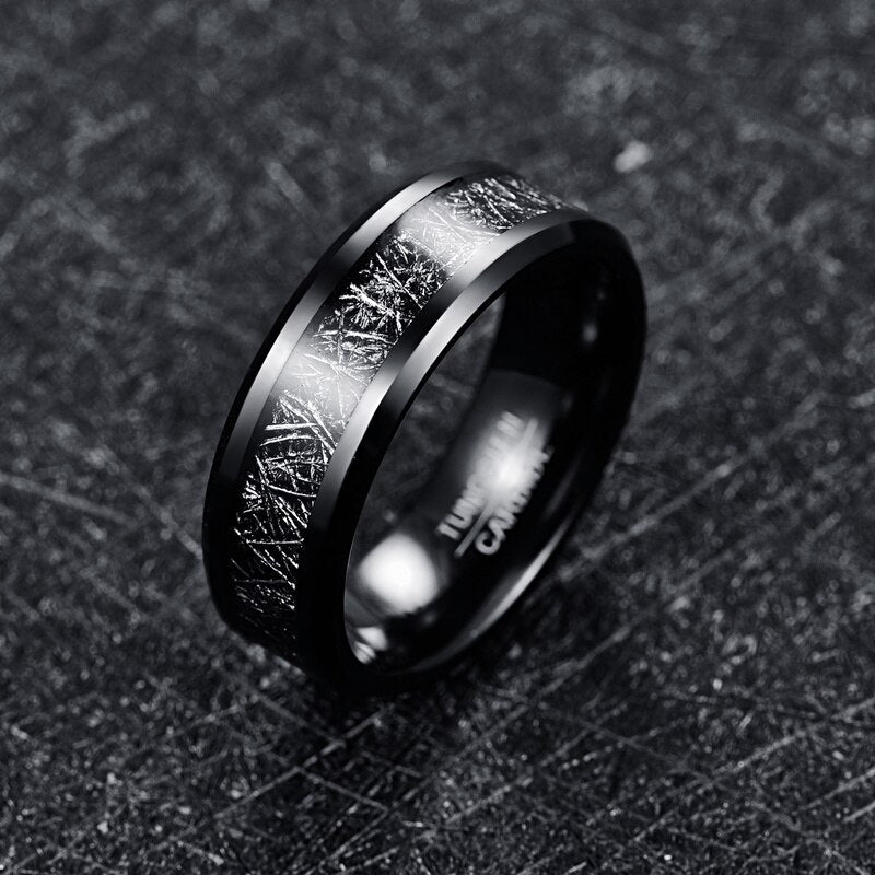 Black Meteorite Ring
