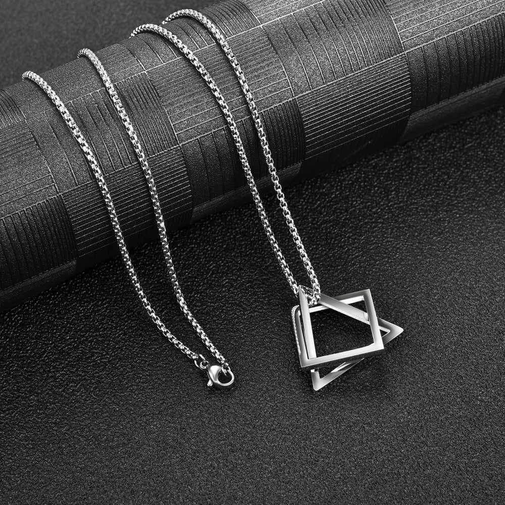 Geometric Necklace - Silver