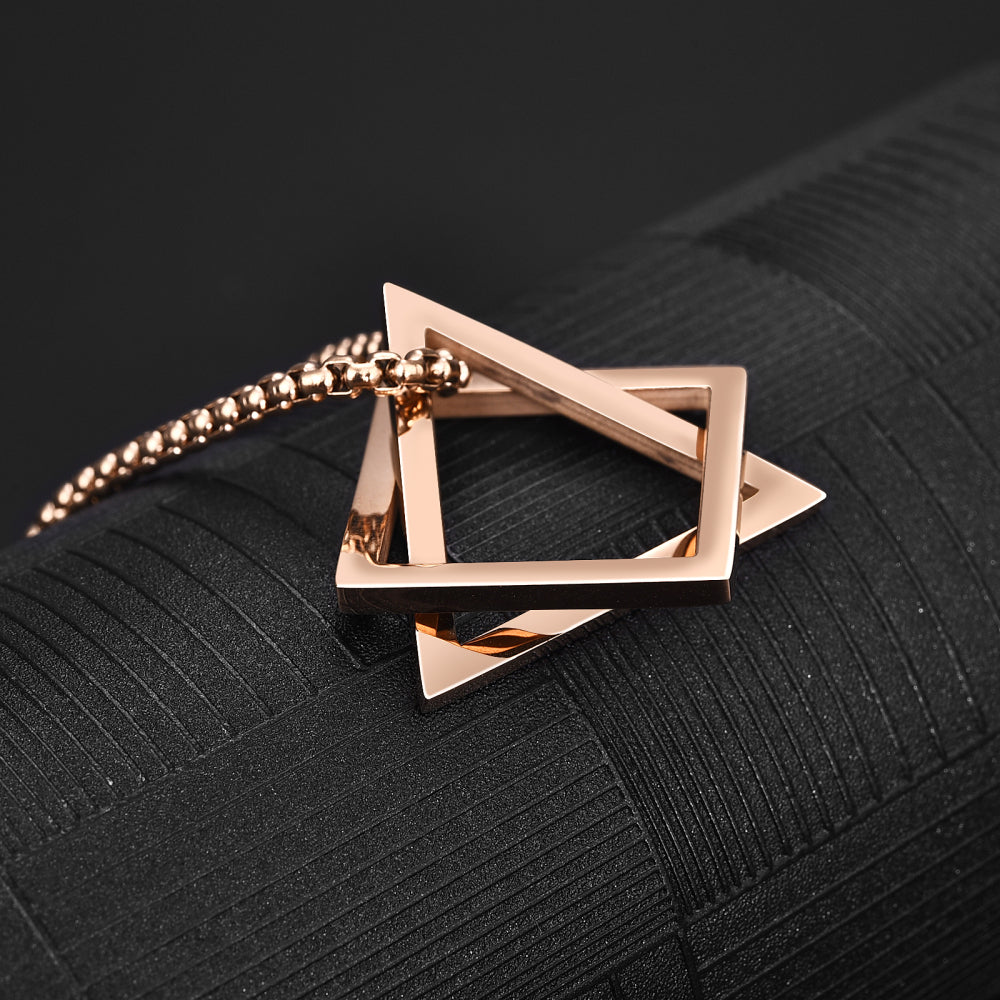 Geometric Necklace - Rose Gold