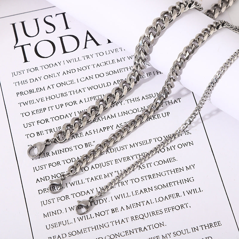 Cuban Necklace Chain - Silver