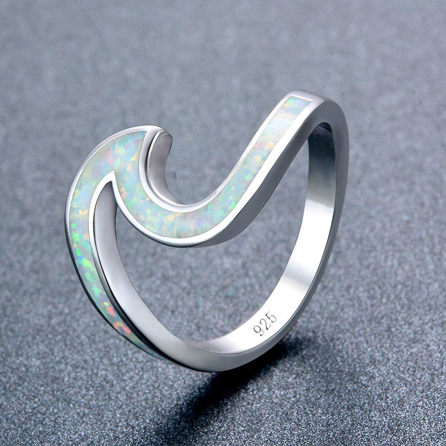 Sterling Silver Wave Ring